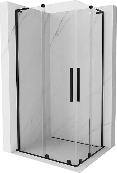 Mexen Velar L Duo kabina prysznicowa rozsuwana 100 x 90 cm, transparent, czarna - 871-100-090-02-03-70
