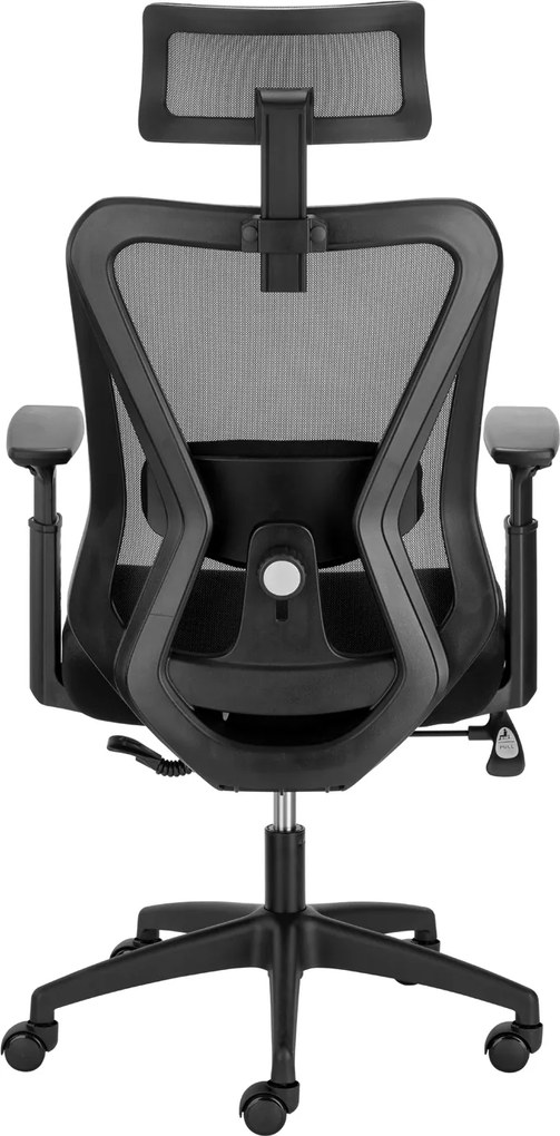 Krzesło biurowe z oparciem siatkowym Ergobit, zgodne z normą BHP