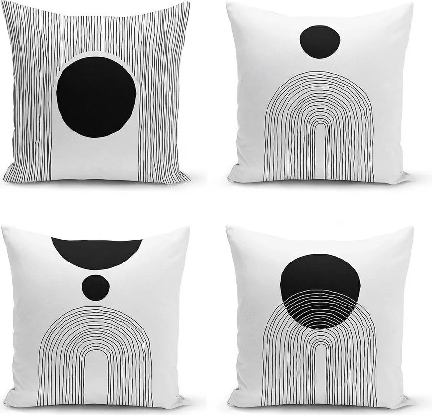 Poszewki na poduszki zestaw 4 szt. 43x43 cm Simple Arch – Minimalist Cushion Covers