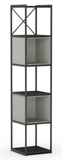 Zielono-czarny regał 36x179 cm Anya – Marckeric