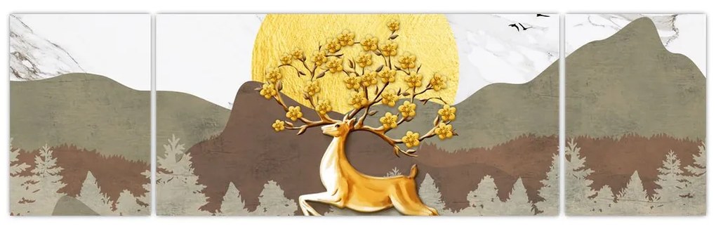 Obraz jelenia (170x50 cm)