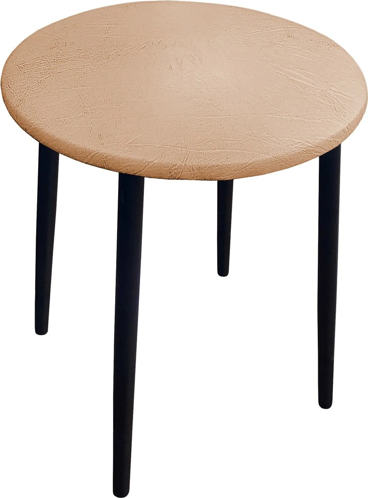 Taboret TRIX stelaż metalowy STOŁEK LOFT : Kolor nogi - Czarna stożek, Kolor tkaniny - SKAJ - AL9, Typ tkaniny - Skaj