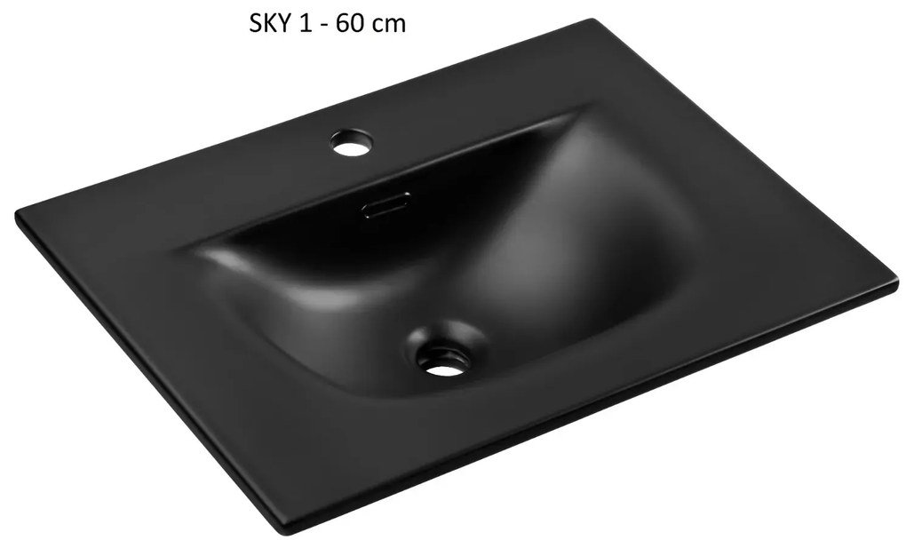 Szafka pod umywalkę TALIA CASELLA 2S 60cm dąb casella/czarny mat COMAD