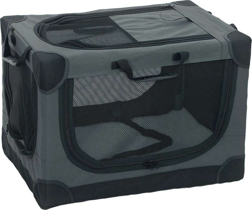 PawHut Składana torba transportowa dla psa z poduszką, zdejmowanym i nadającym się do prania pokrowcem, wykonana z tkaniny Oxford, dla psów do 22 kg, zielony wojskowy | Aosom PL