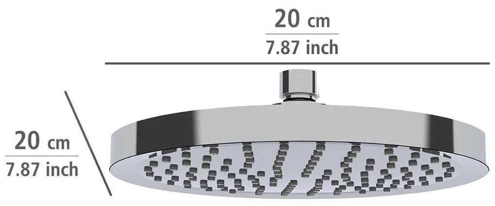 Deszczownica sufitowa 200 mm chromowana, WENKO