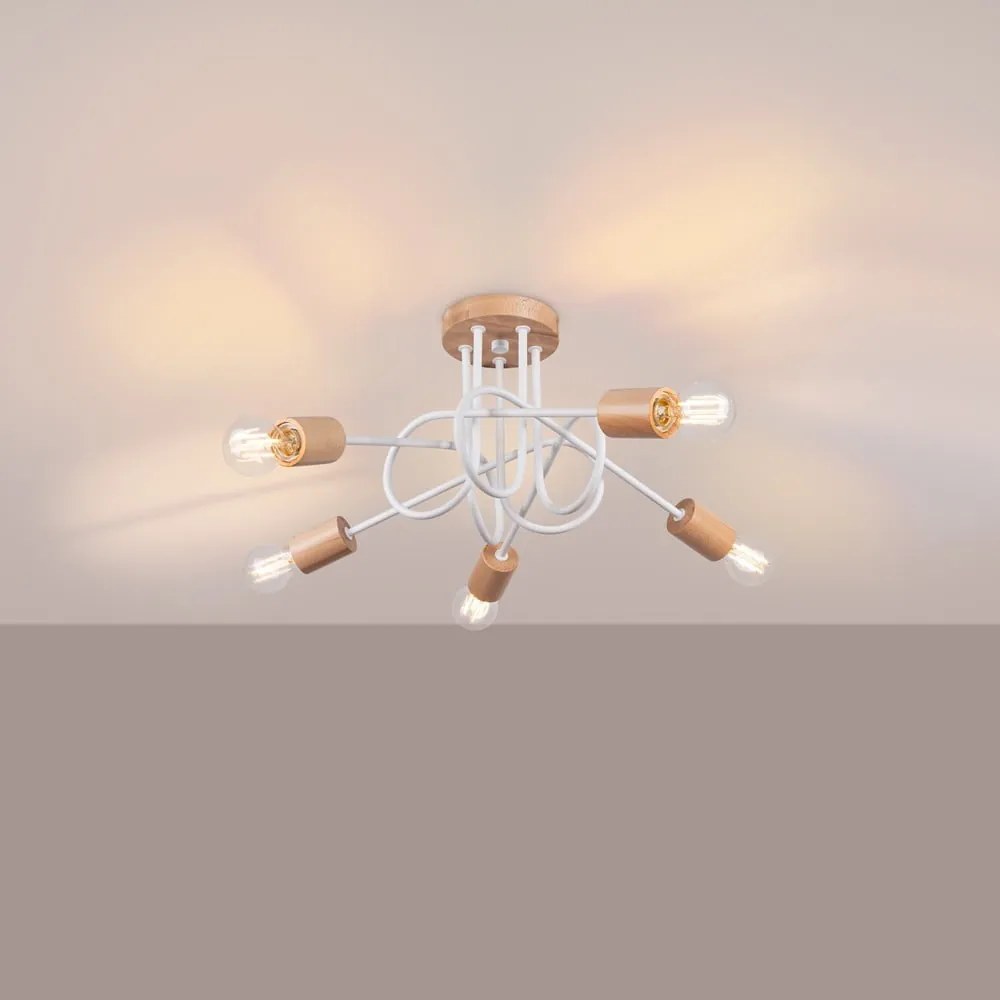 Lampa sufitowa w naturalnym kolorze 15x61 cm Tumber – Nice Lamps