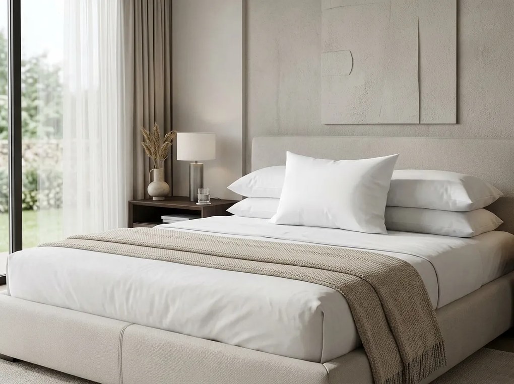 Poszewka na poduszkę satynowy adamaszek 40x50 cm biała