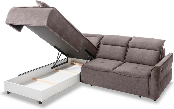 Narożnik MURILLO L z elektryczną regulacją siedziska Lewostronny w tkaninie VOGUE 04 WERSAL