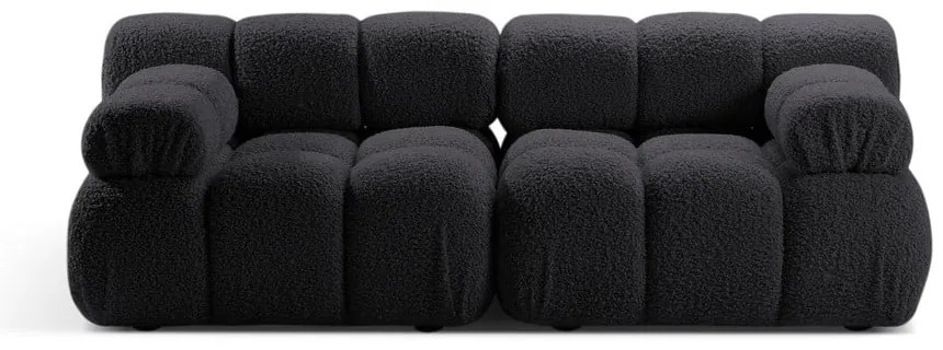 Antracytowa sofa modułowa z materiału bouclé 188 cm Bellis – Micadoni Home