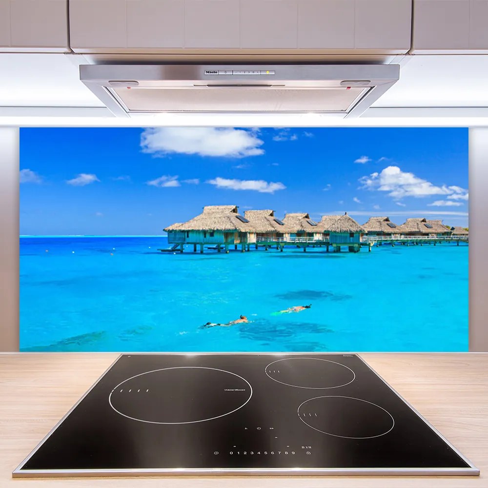 Panel Szklany do Kuchni Willa Nad Brzegiem Morza