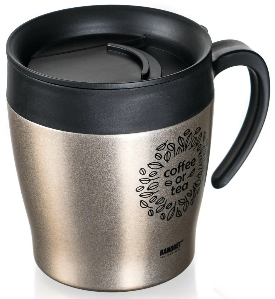 Banquet Kubek termiczny podróżny TAZZA 330 ml,beżowy