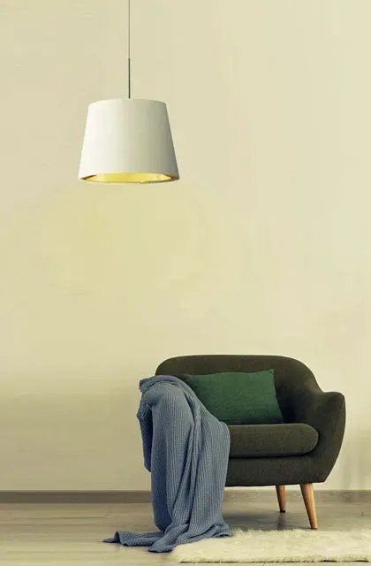 Nowoczesny żyrandol na złotym stelażu - F6-F00