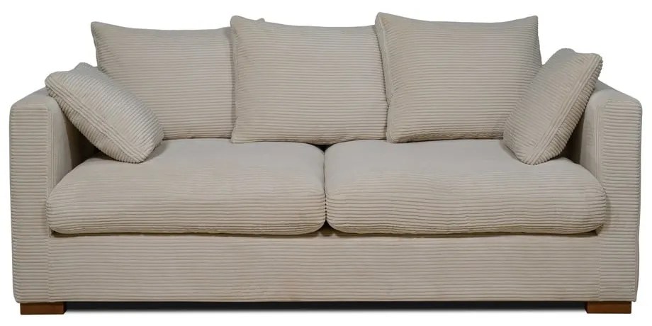 Beżowa sztruksowa sofa 175 cm Comfy – Scandic