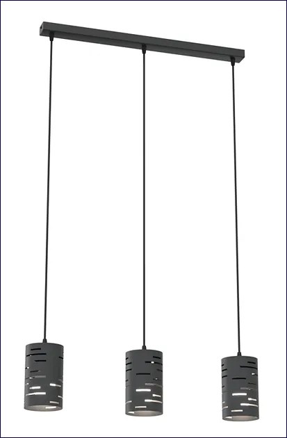 Czarna nowoczesna lampa wisząca z trzema kloszami - 13X D147 M6-L82