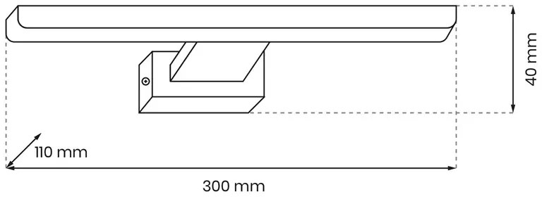 Nowoczesny kinkiet LED do łazienki chrom - N017 R9-P02