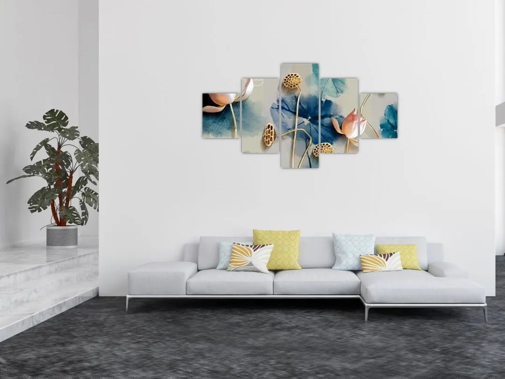 Obraz z kwiatami (125x70 cm)