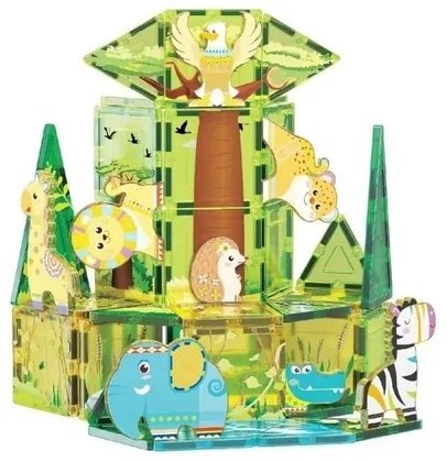 PicassoTiles magnetyczny zestaw konstrukcyjnySafari Set z 8 zwierzętami