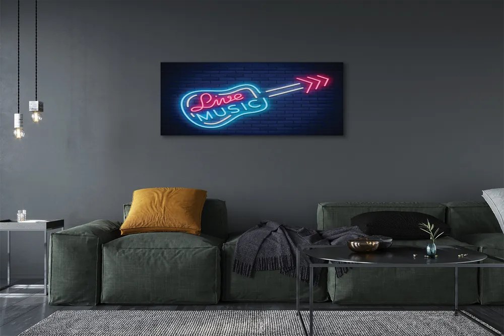 Obraz na płótnie Muzyczny Blask Neonów