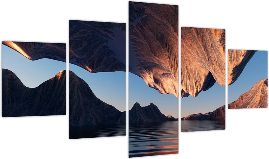Obraz - Klify 3D (125x70 cm)