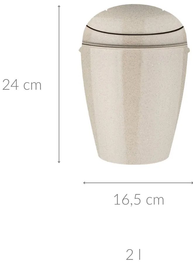 Kosz na śmieci DEL XS, 2 l., KOZIOL