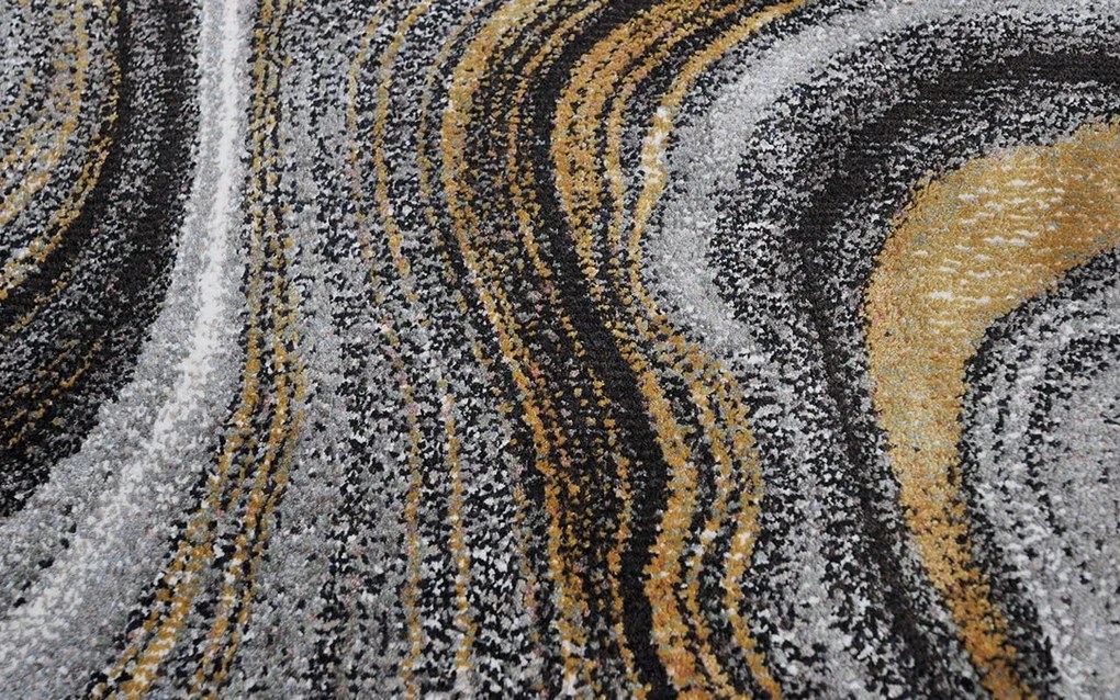 Dywan nowoczesny Pleasure Marmur szaro-złoty 200 cm x 290 cm
