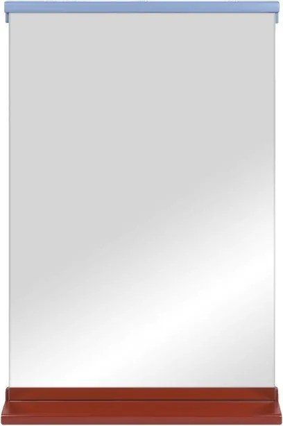 Lustro z półką z drewnianą ramą ścienne 50x75 cm Lun – noo.ma