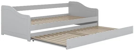 Podwójne łóżko z barierką i 2 materacami 90x200 - Orbil