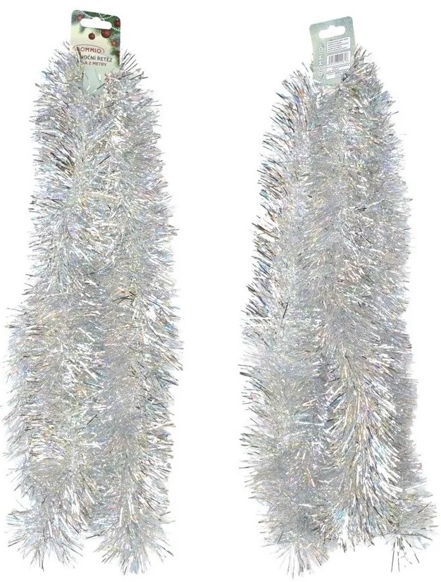 Bogaty łańcuch bożonarodzeniowy z efektem laserowym Shiny, 2 m, ZESTAW 2 SZT.