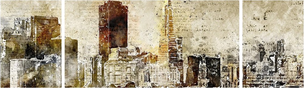 Obraz - Artystycznie ukształtowane miasto (170x50 cm)