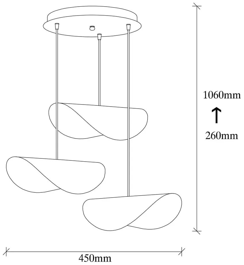 Lampa wisząca w czarno-złotym kolorze z metalowym kloszem ø 45 cm Sivani – Opviq lights