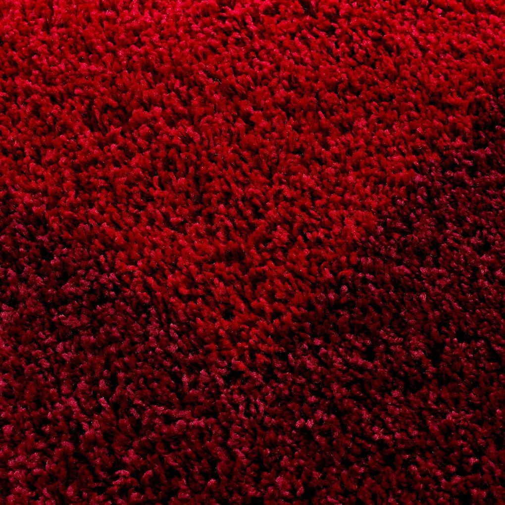 Dywan shaggy Life czerwony 200 cm x 200 cm koło