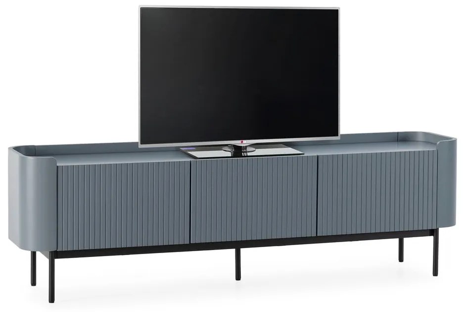 Szaroniebieska szafka pod TV 180x55x40 cm Willa – MOME