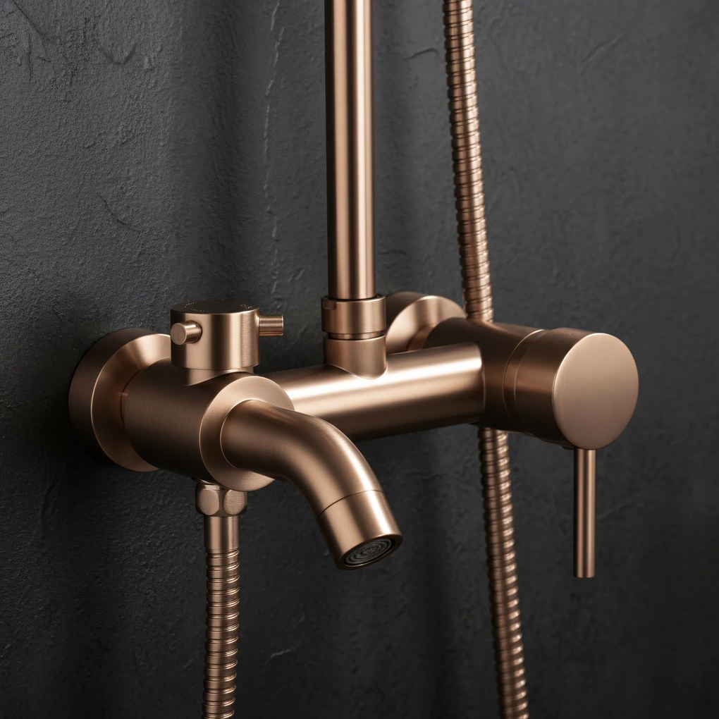 Zestaw Prysznicowy Rea Luis Miedziany Szczotkowany