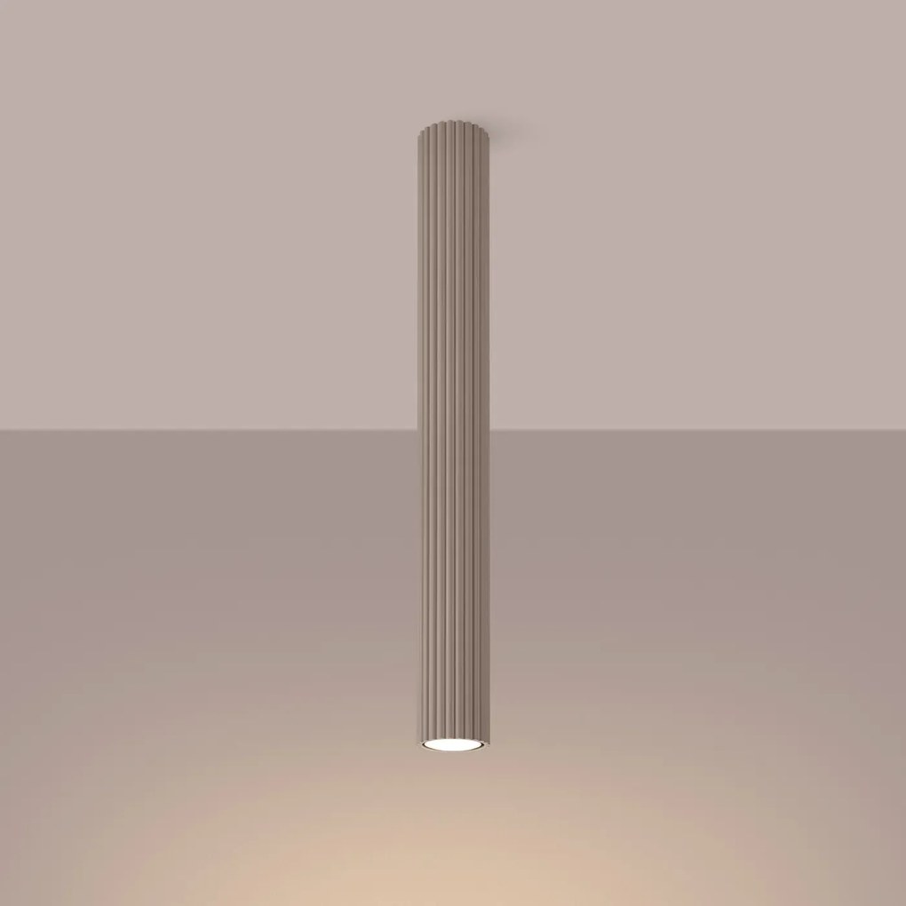 Plafon KARBON 60 taupe ryflowany SOLLUX  LIGHTING