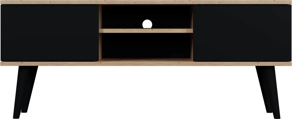 Nowoczesna szafka pod telewizor Toronto 120 dąb artisan/czarny