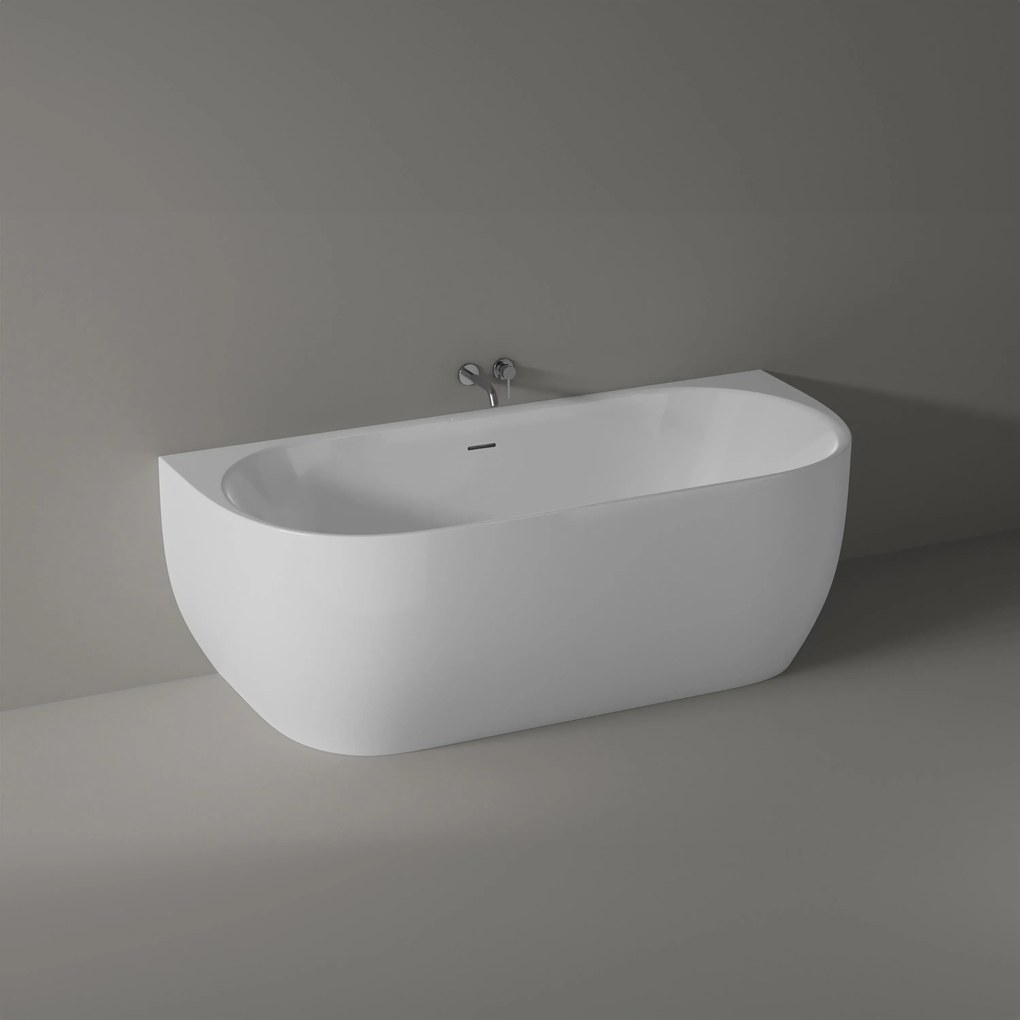 Halb freistehende Badewanne LENA