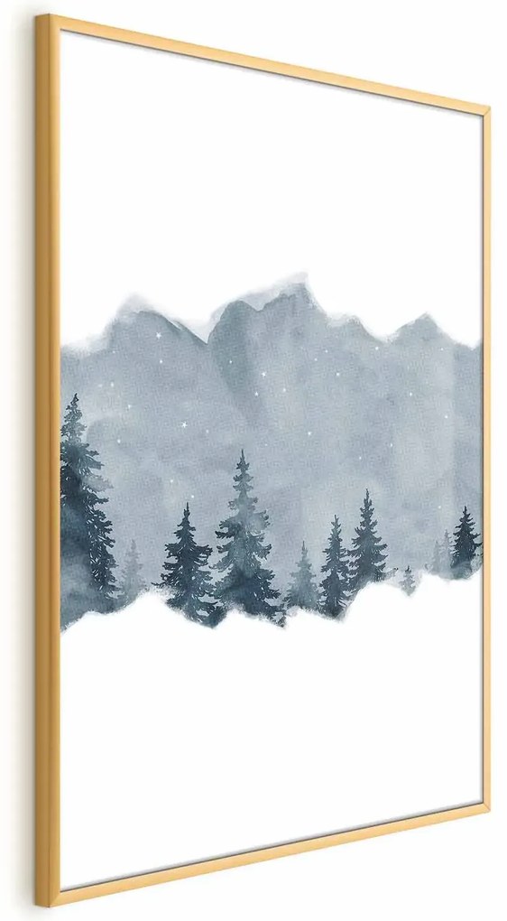 Plakat Wycinek Syberii 29,7x42 cm z ramą złotą bez marginesu ARTGEIST B