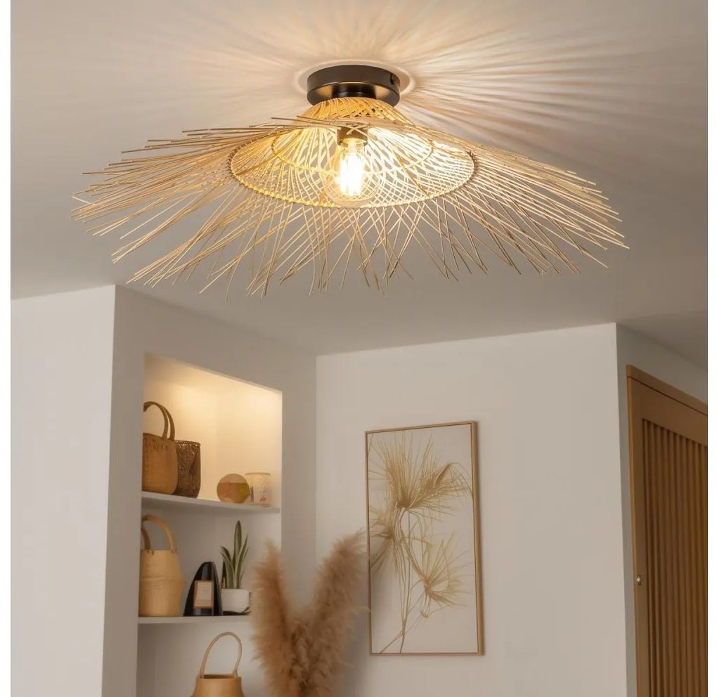 Brilagi - LED Przysufitowy żyrandol CERIA BOHO 1xE27/40W/230V śr. 70 cm bambus