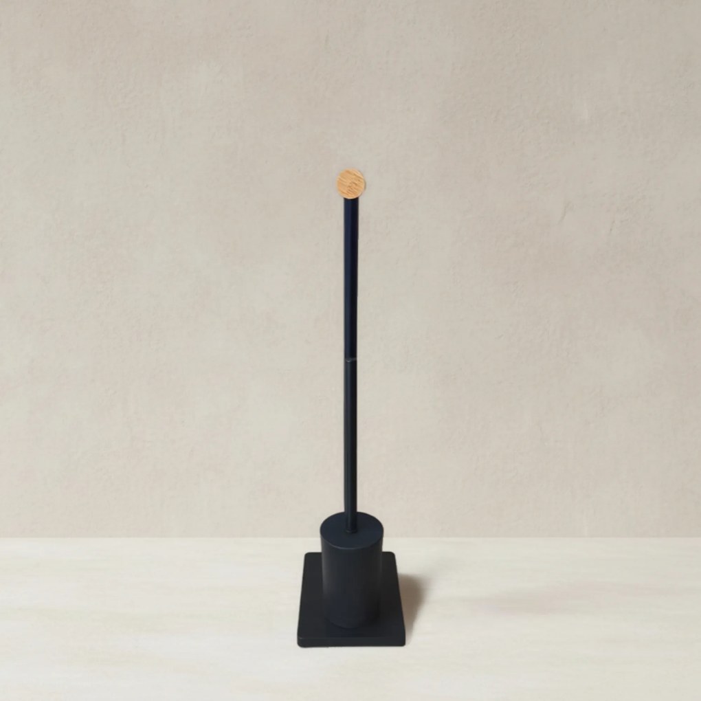 Szczotka do WC z bambusowym uchwytem na papier toaletowy ISME, 66 cm