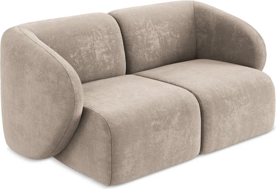 Jasnobrązowa sofa z tkaniny szenilowej 174 cm Lani – Makamii