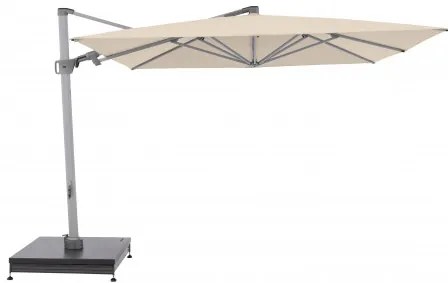 KNIRPS 320 x 320 cm - luksusowy wahadłowy parasol ogrodowy z drążkiem bocznym : Kolor parasola - Naturalny