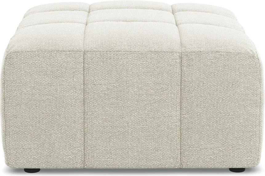 Beżowy podnóżek z materiału bouclé Aloha – Makamii