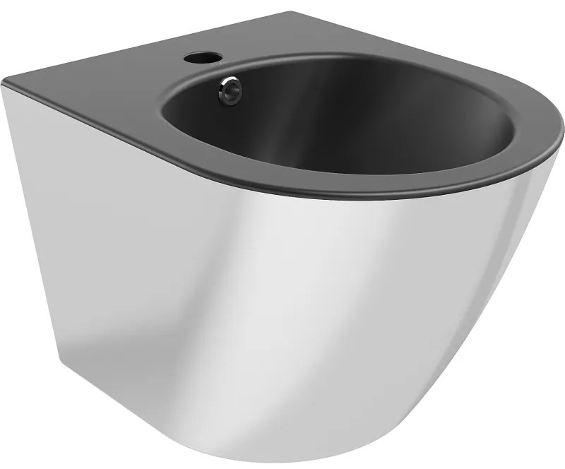 Mexen Lena bidet wiszący, czarny mat/srebrny - 35224874