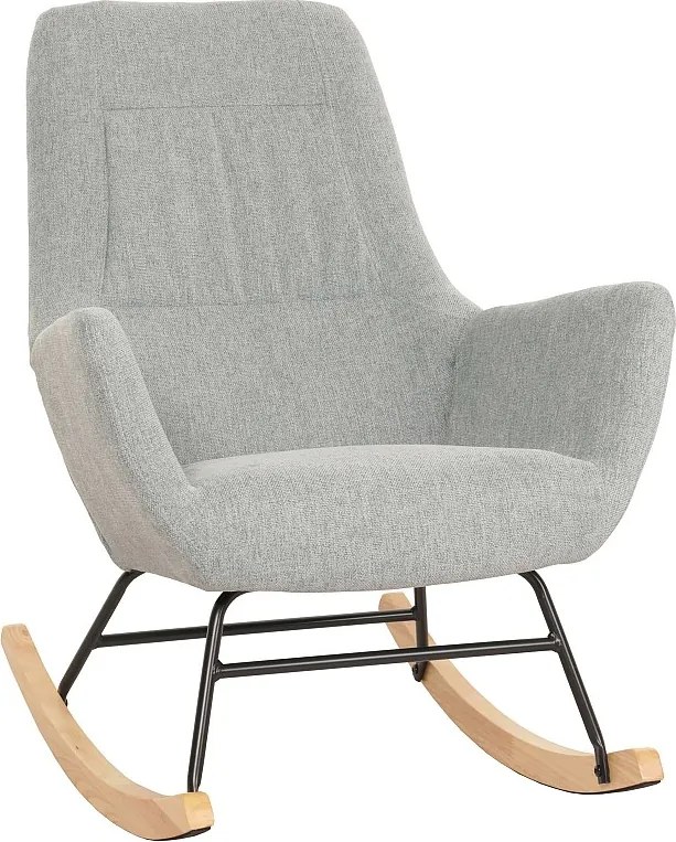 Fotel bujany MCW-N13,  szaro-zielony