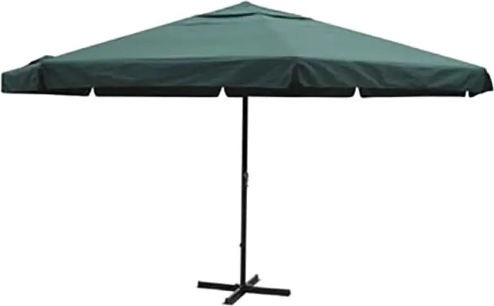 Zielony aluminiowy parasol z podstawą S8-D38