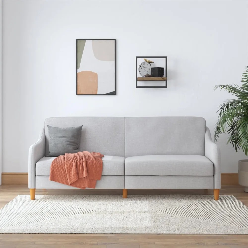 Jasnoszara sofa rozkładana 196 cm Jasper – Støraa