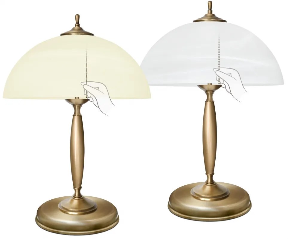 Złota lampa stołowa z łańcuszkiem C-B2-L