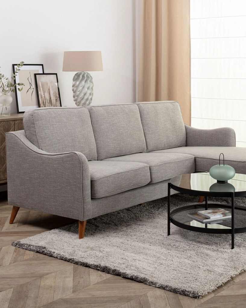 Sofa narożna Venuste linen grey