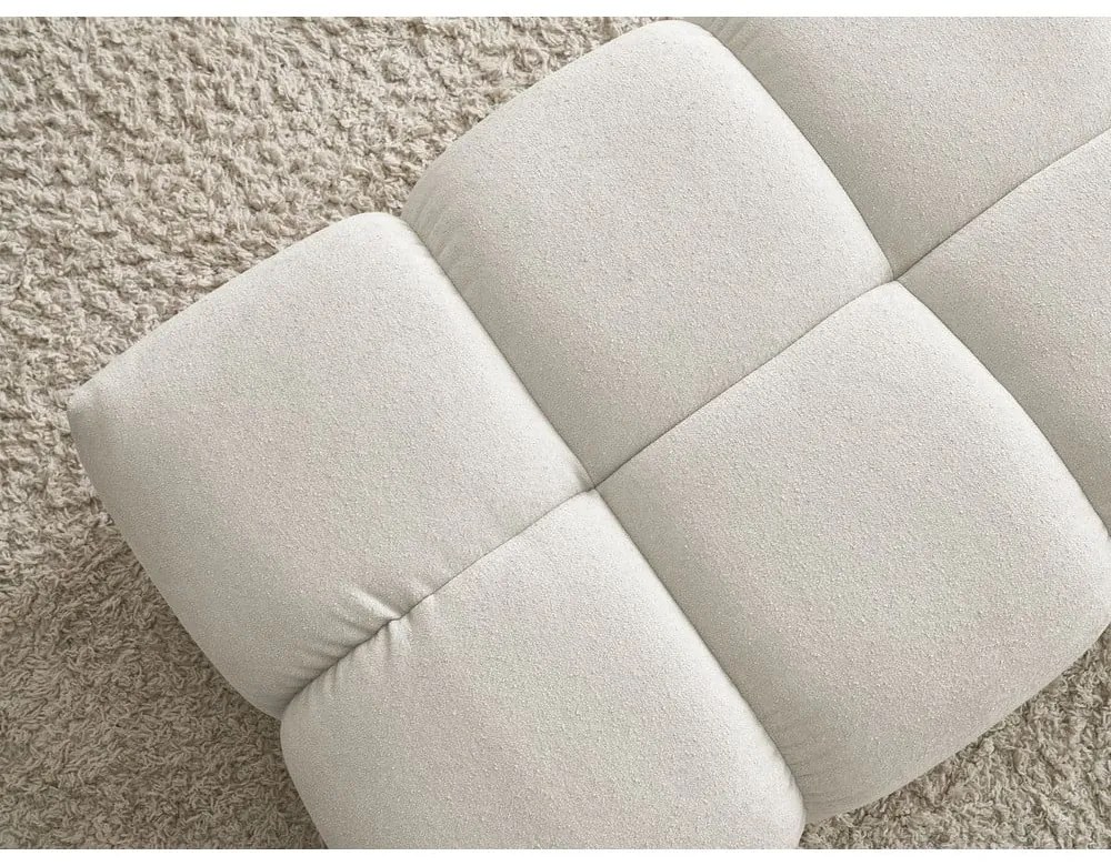 Biały podnóżek z materiału bouclé Everest – Bobochic Paris