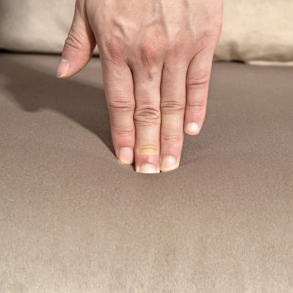 HOMCOM Fotel rozkładany z funkcją spania łóżko dla gości podłokietniki drewniane metalowa rama do 120 kg jasnobrązowy | Aosom PL